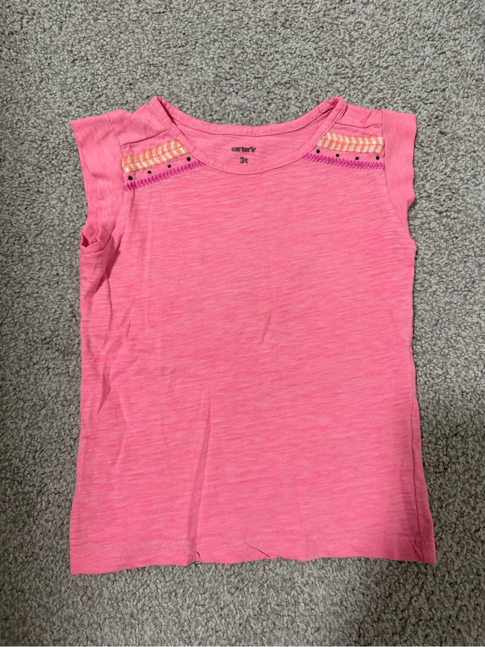 Carter's Kids Pink Cap-Sleeve Tee